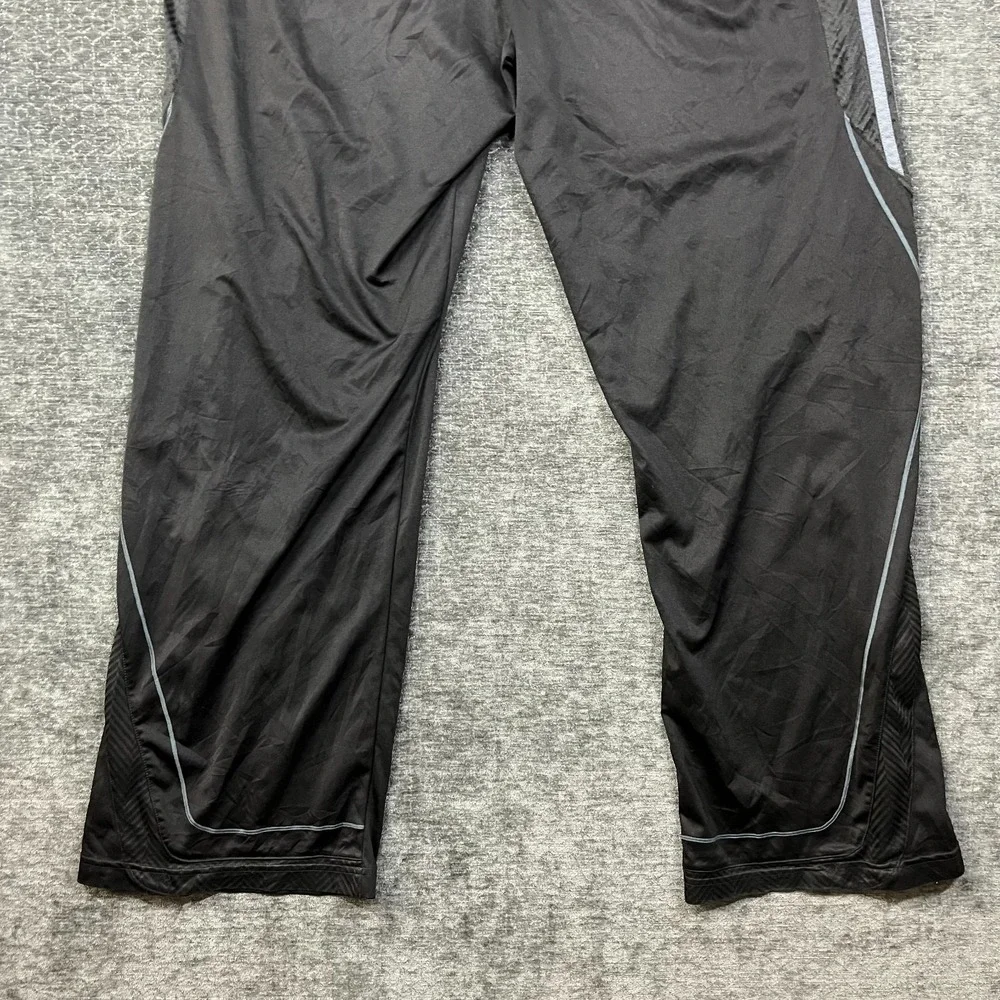 Adidas Climalite Track Pants Men's Black Elastic Waist Athletic Sportswear - XL